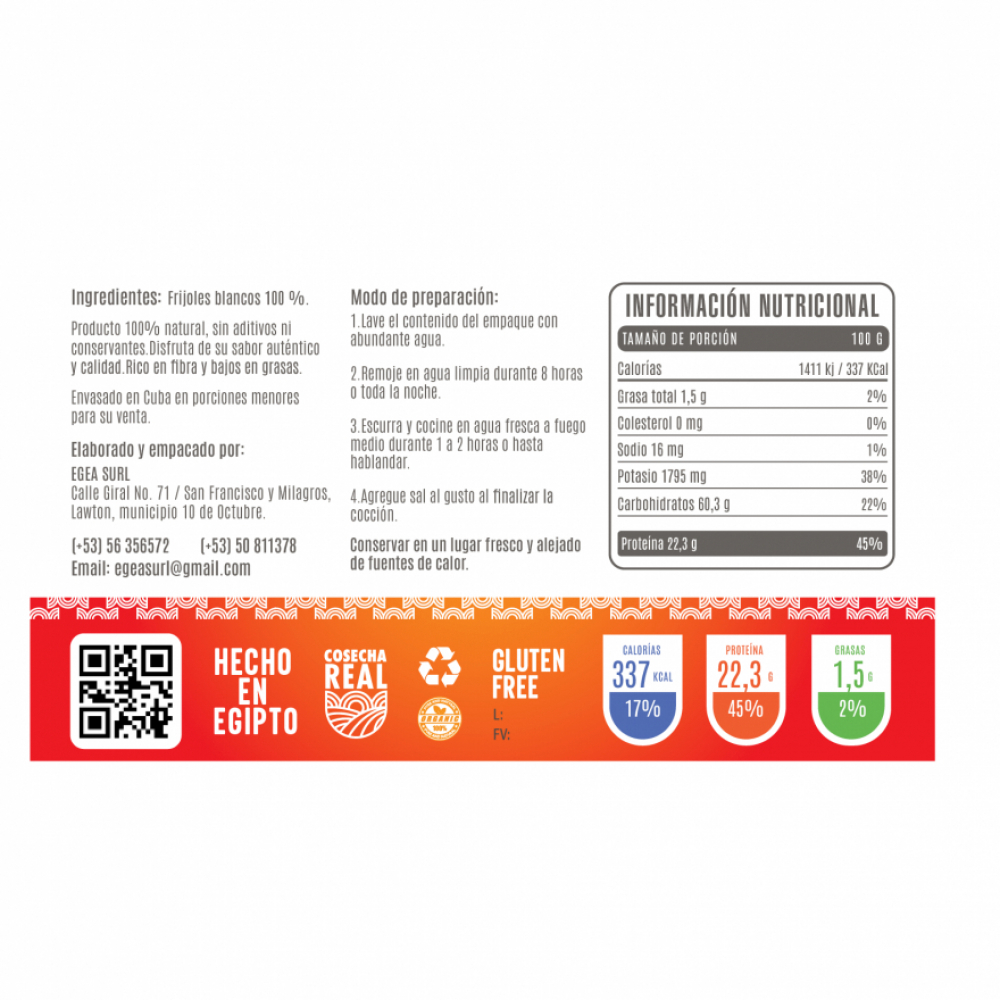 Frijoles blancos Cosecha Real (8 x 1 kg / 2.2 lb) - Miniatura 3