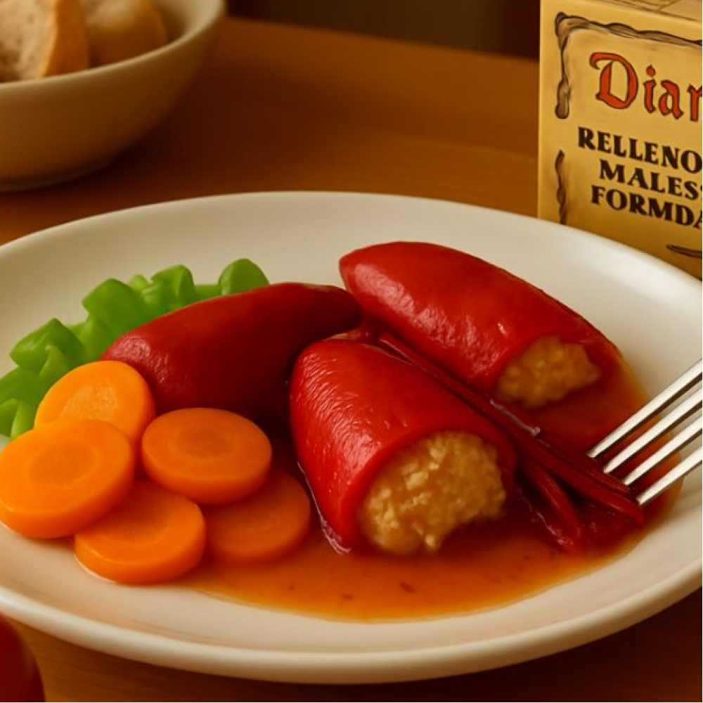 Pimientos del piquillo rellenos de merluza y gambas Diamir (220 g / 7.76 oz) - Miniatura 4