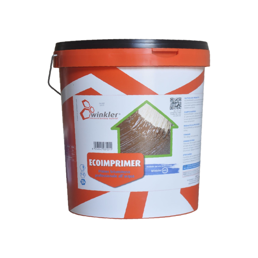 Combo Primer bituminoso Ecoimprimer Winkler (18 L) + Manta asfáltica para para techos Winkler  4.5KG Rollo 1x10 m - Miniatura 2