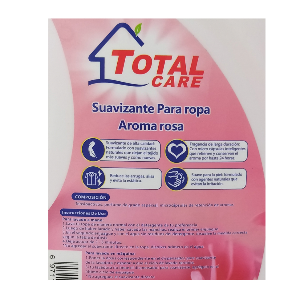 Suavizante para ropa con fragancia a rosas Total Care (1 L) - Miniatura 2