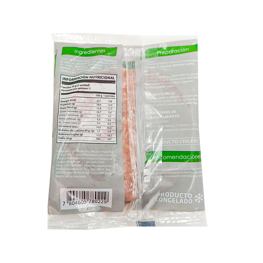 Hamburguesa de vacuno Karmac (75 g / 2.6 oz) - Miniatura 2