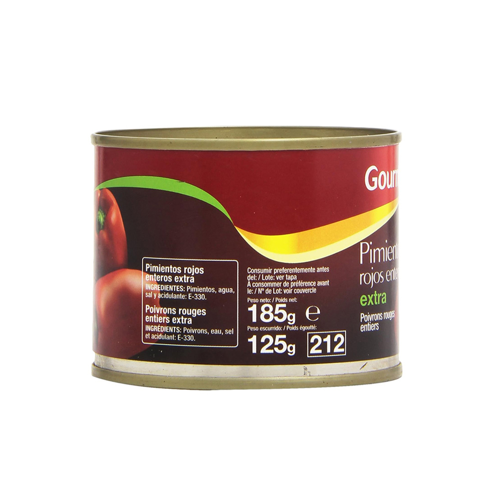 Pimientos rojos enteros extra Gourmet (185 g / 6.53 oz) - Miniatura 3