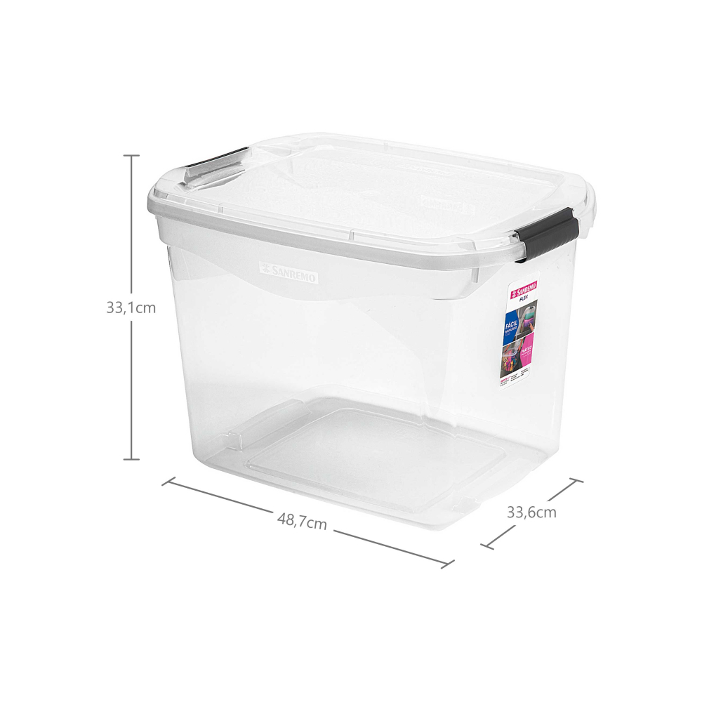 Caja organizadora de plástico 36 L Ref: SR951 Sanremo - Miniatura 2