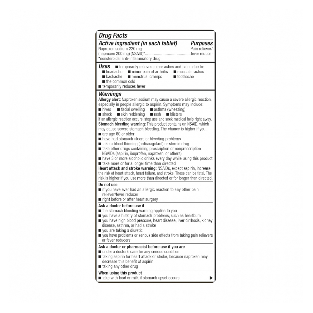 Naproxeno sódico 220 mg GoodSense (50 cápsulas) - Miniatura 2