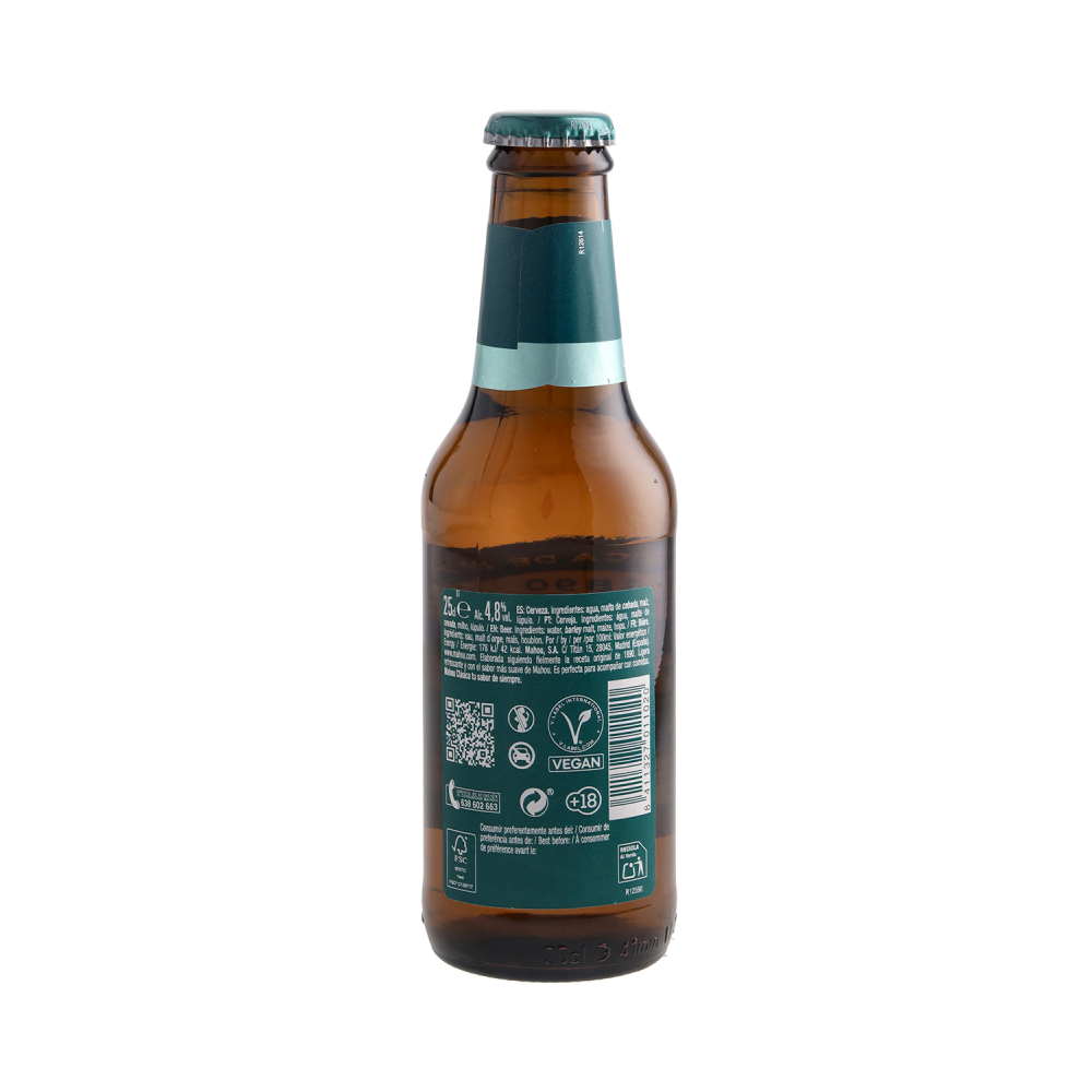 Cerveza de botella Mahou Clásica (12 x 250 ml) - Miniatura 2