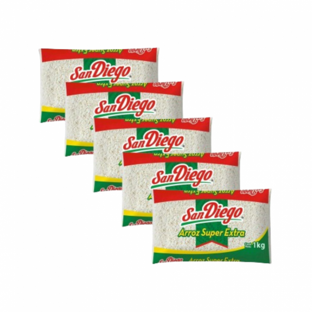 Arroz super extra San Diego (5 x 1 kg / 2.2 lb) | Supermarket 23 es una ...