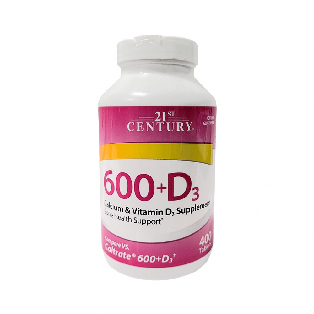 Suplemento de Calcio 600 mg + Vitamina D3 20 mcg 21st Century (400 tabletas) - Miniatura 2