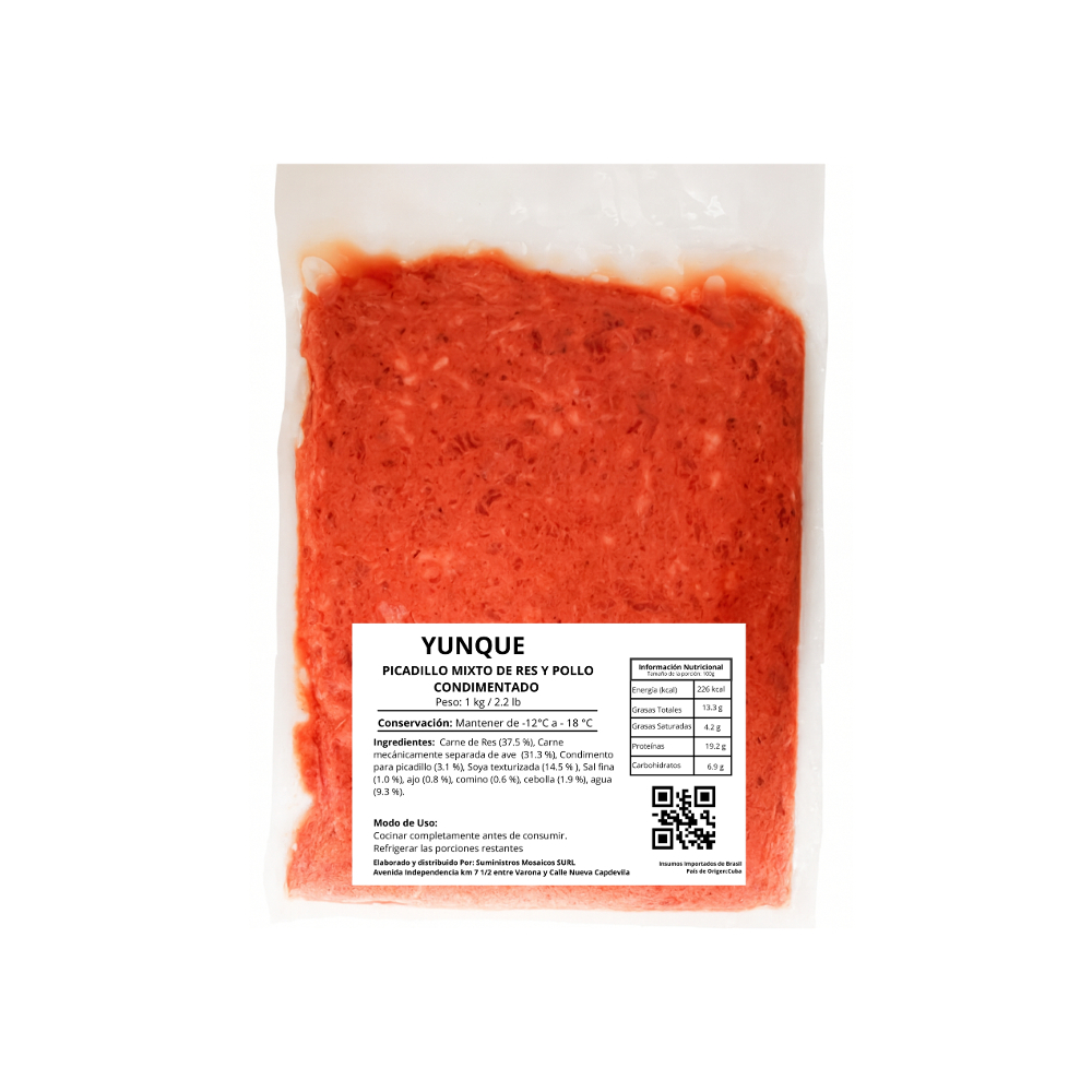 Picadillo Mixto de Res y Pollo Condimentado Yunque (1 kg / 2.2 Lb) - Miniatura 2