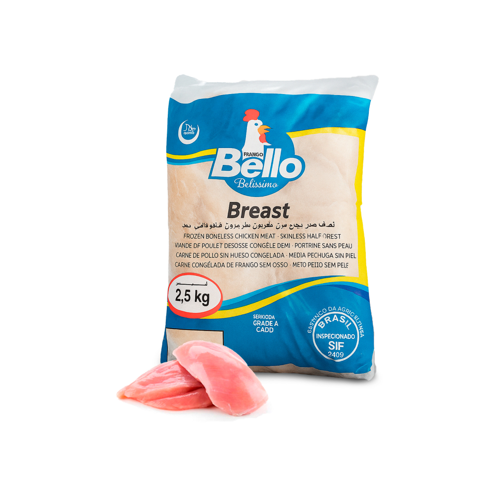 Pechuga de pollo sin piel y sin hueso Frango Bello (2.5 kg / 5.5 lb) - Miniatura 3