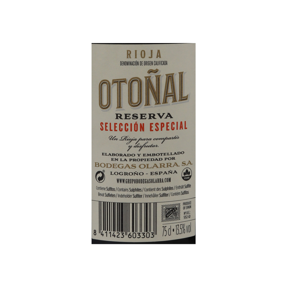 Vino tinto Reserva Otoñal (750 ml) - Miniatura 2