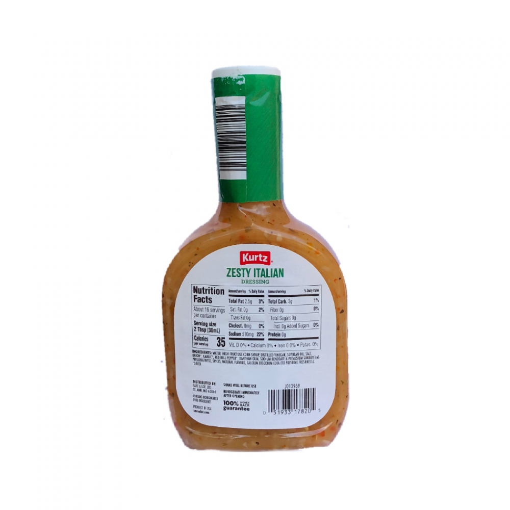 Aderezo picante italiano Kurtz (473 ml / 16 fl. oz) - Miniatura 3