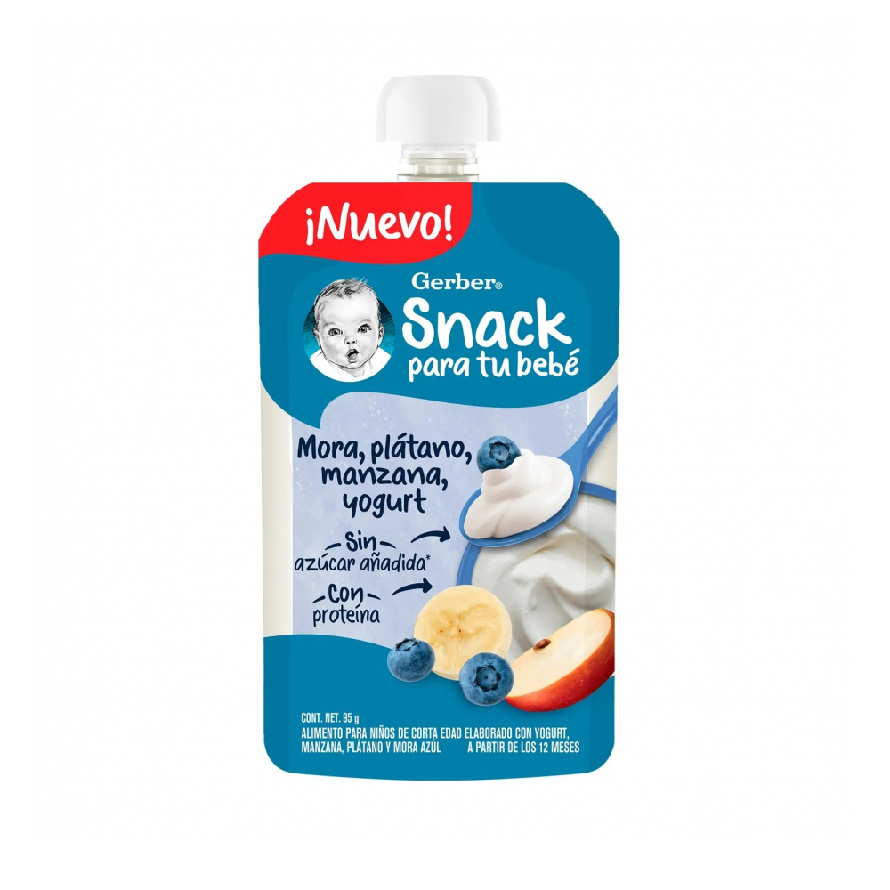 Gerber Stage baby food yogurt, apple, banana and blueberry