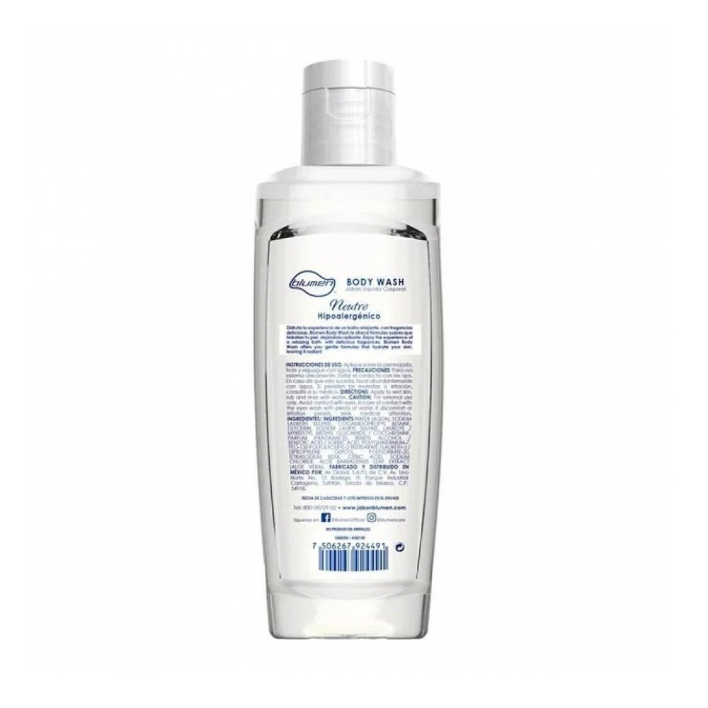 Jabón líquido corporal neutro Blumen (100 ml / 3.4 fl oz) - Miniatura 3
