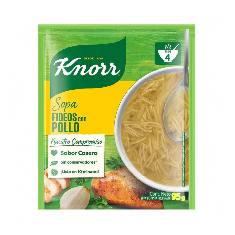 Sopa de fideo con pollos Knorr (95 g / 3.35 oz) - Miniatura 2