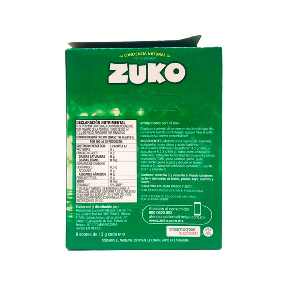 Refresco instantáneo sabor tamarindo Zuko (104 g / 3.67 oz) - Miniatura 4