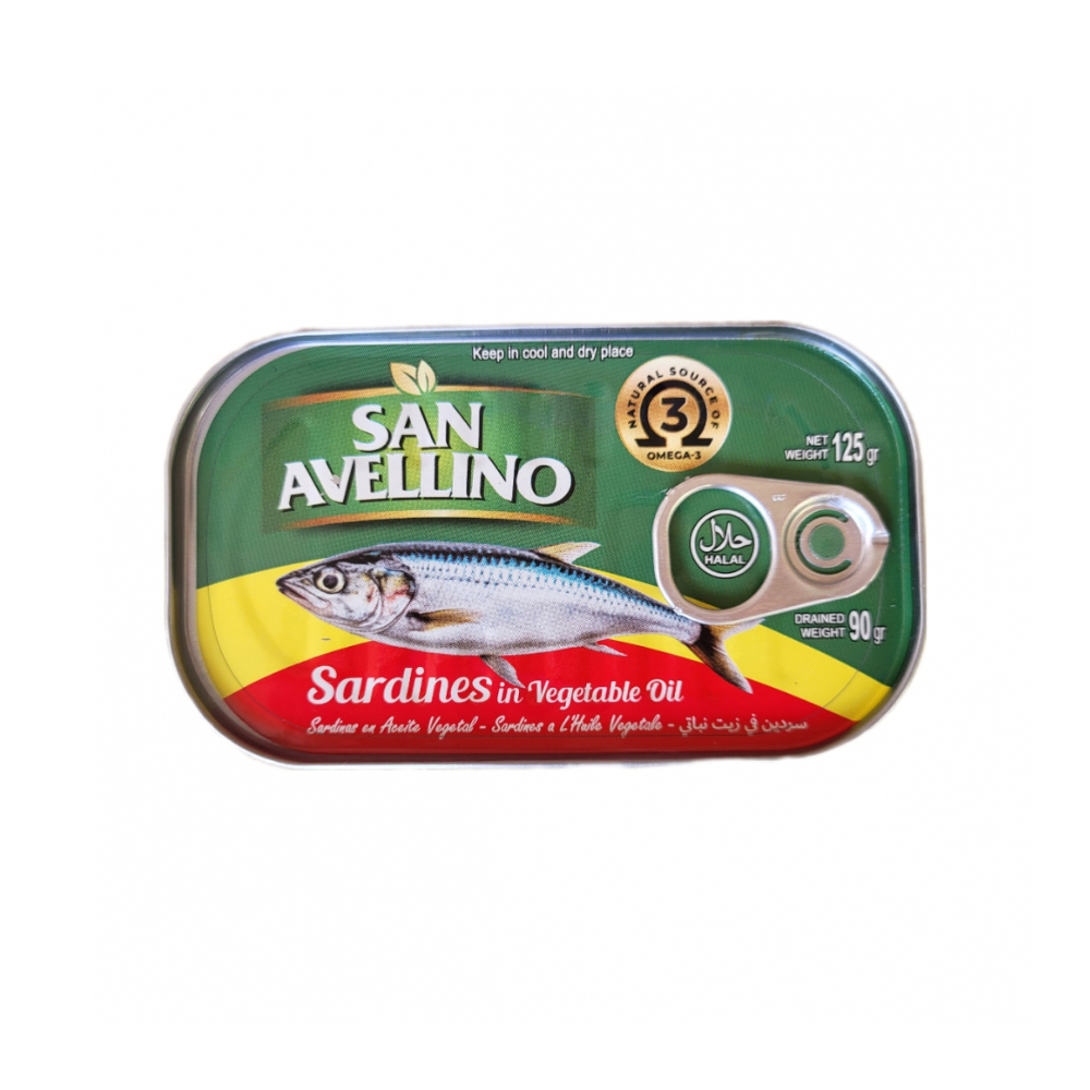 Sardinas en aceite vegetal San Avellino (4 x 125 g / 4.4 oz) - Miniatura 3