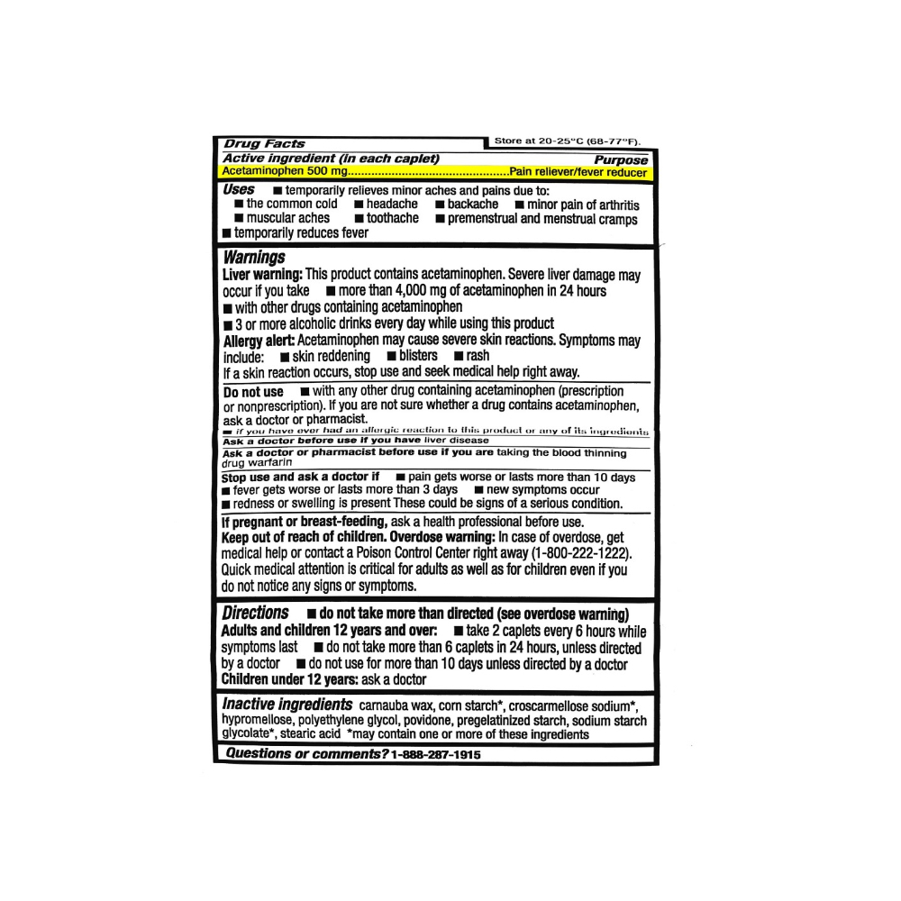 Acetaminofen 500 mg Equatec (200 capsulas) - Miniatura 3