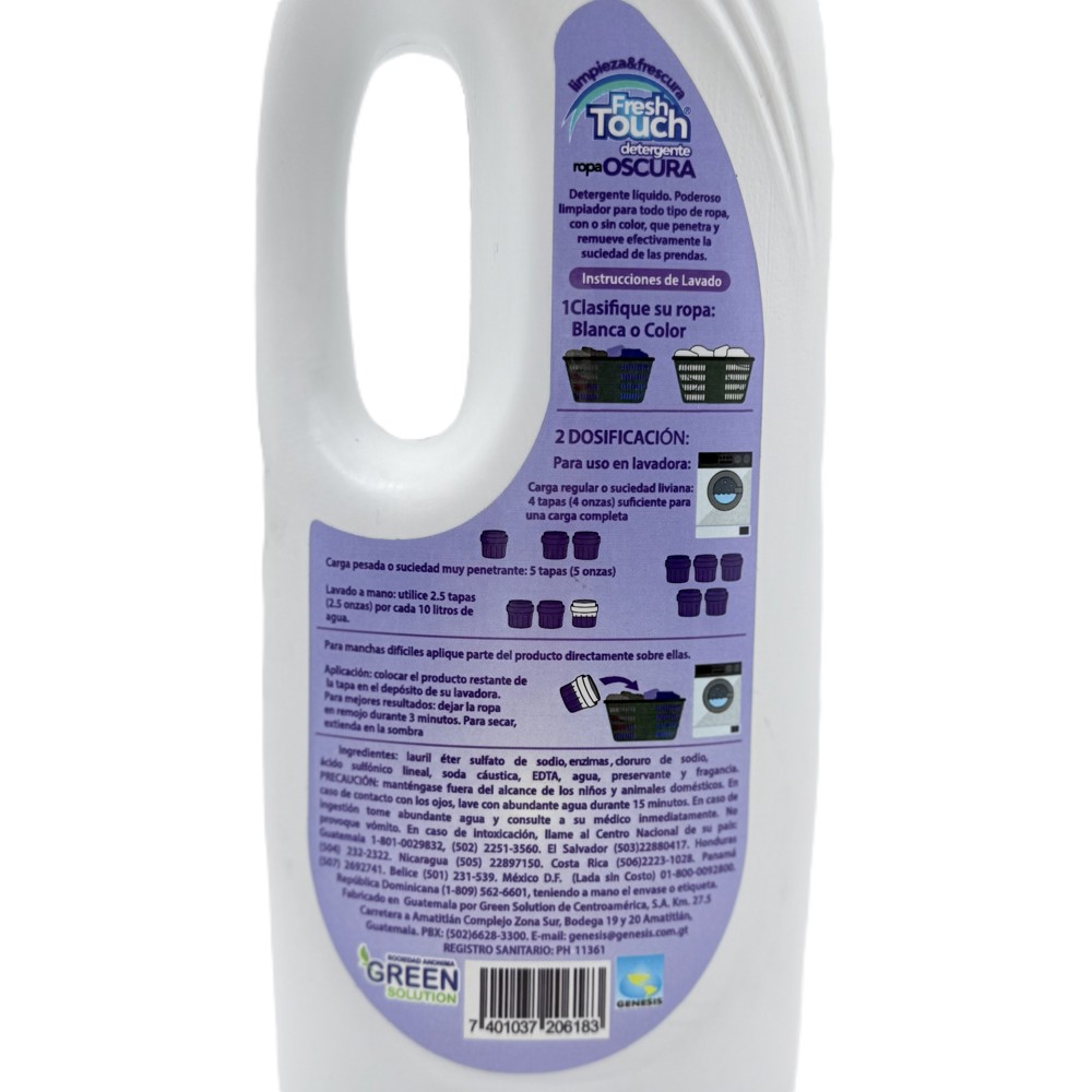 Detergente líquido para ropa oscura Fresh Touch (1 L) - Miniatura 3