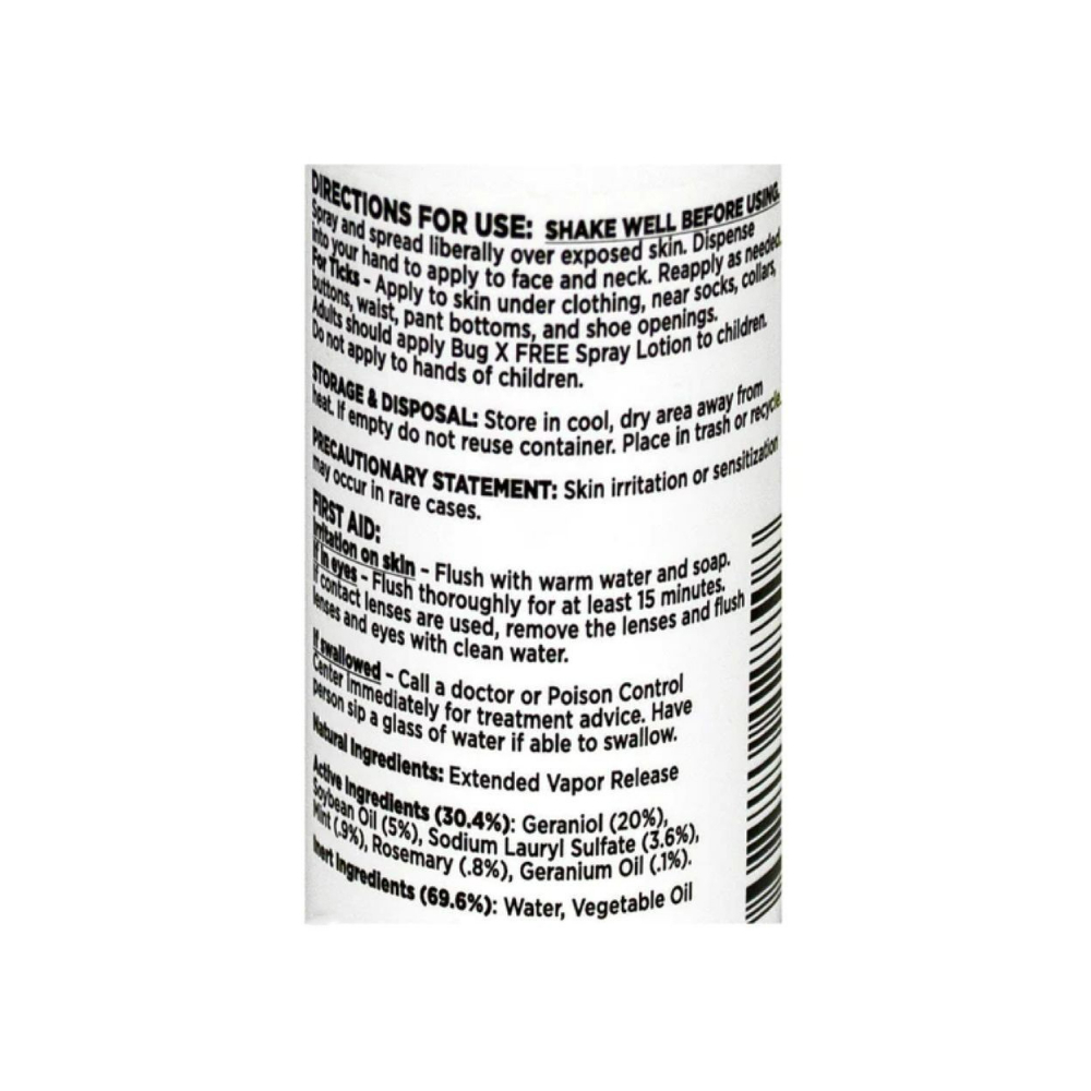 Repelente contra insectos en spray BugX (59 ml / 2 oz) - Miniatura 2