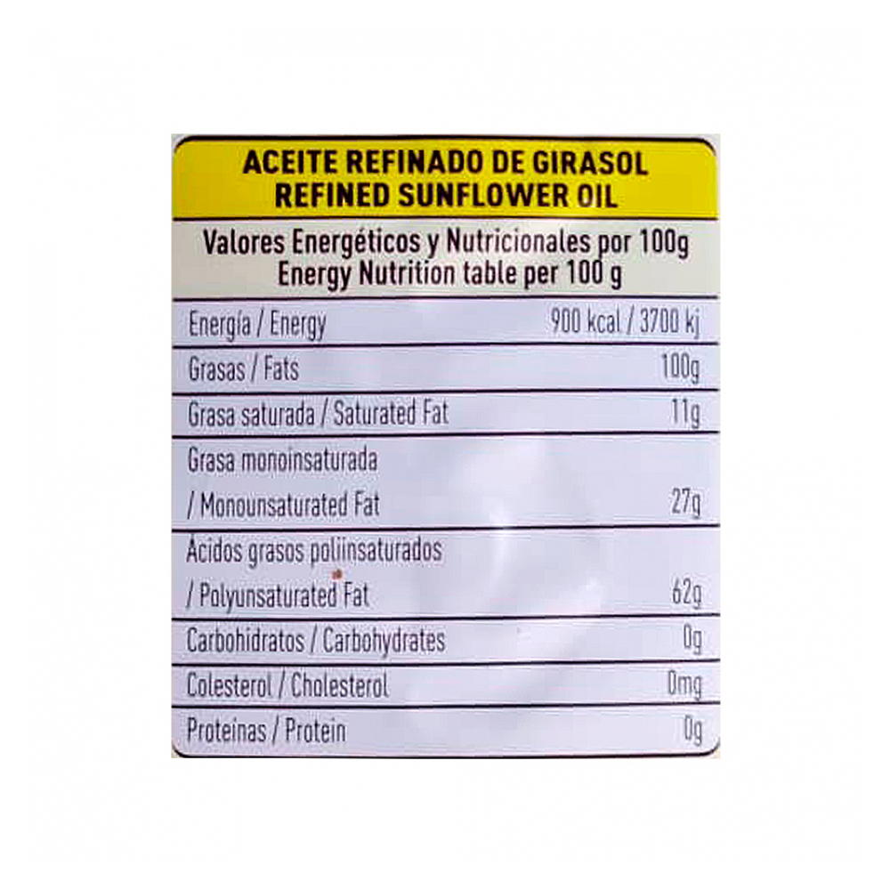 Aceite de girasol refinado YEYA (2 x 5 L) - Miniatura 3
