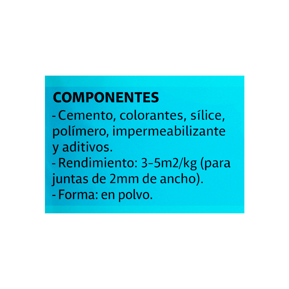 Cemento junteador color blanco TBV (1 kg / 2.2 lb) - Miniatura 3