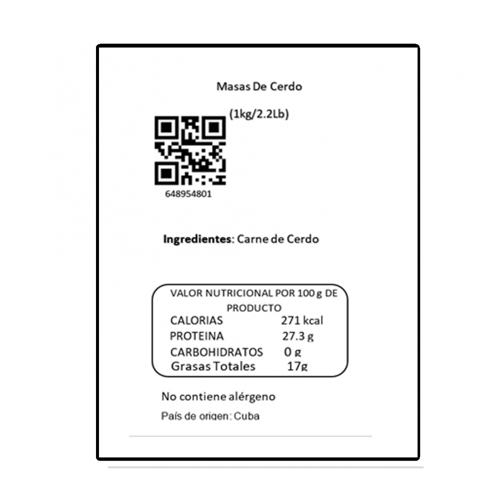 Masas de cerdo Y&D Ricos (1 kg / 2.2 lb) - Miniatura 2