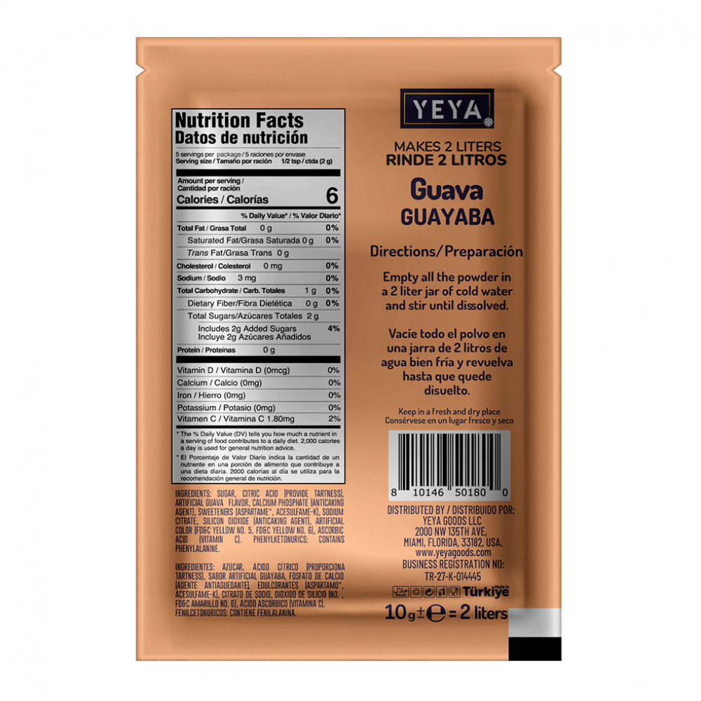 Refresco instantáneo sabor guayaba YEYA (10 g) - Miniatura 2