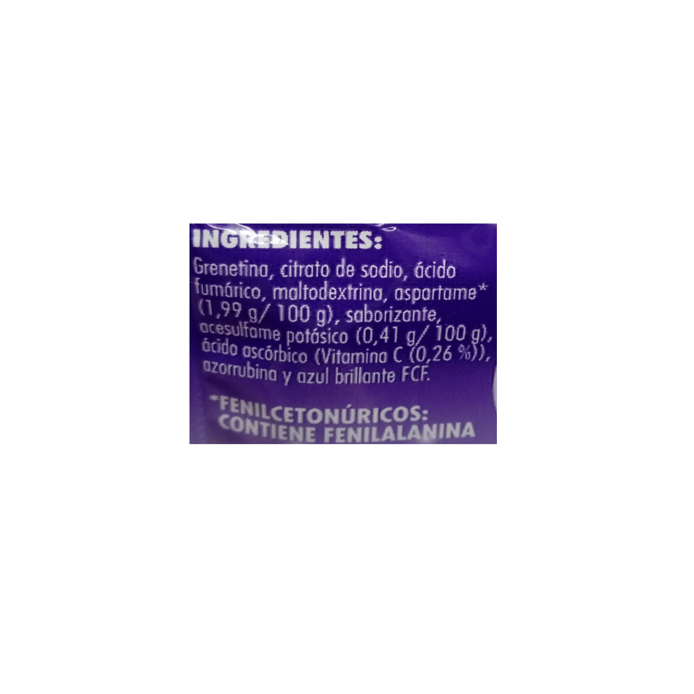 Gelatina sin azúcar fortificada con vitamina C sabor uva Jell-O (25 g) - Miniatura 3
