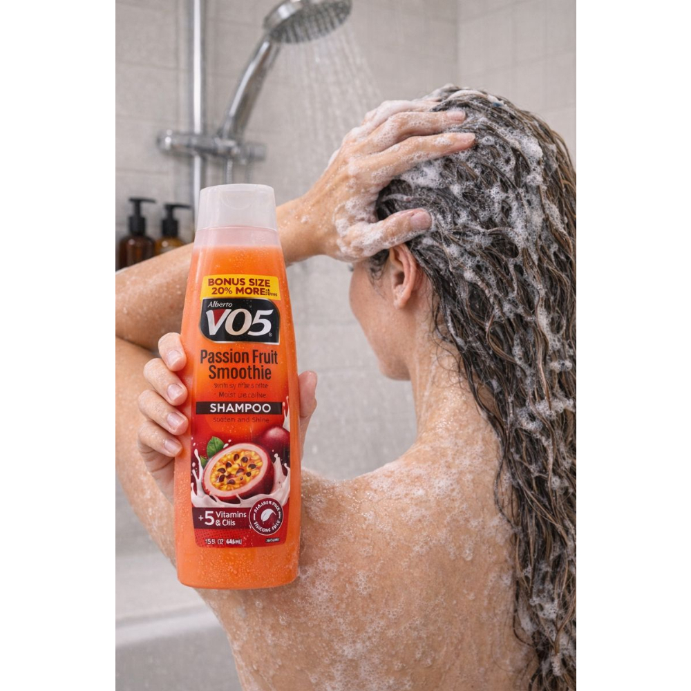 Champú batido de fruta de la pasión con leche de soya Alberto V05 (443 ml / 15 fl oz) - Miniatura 4