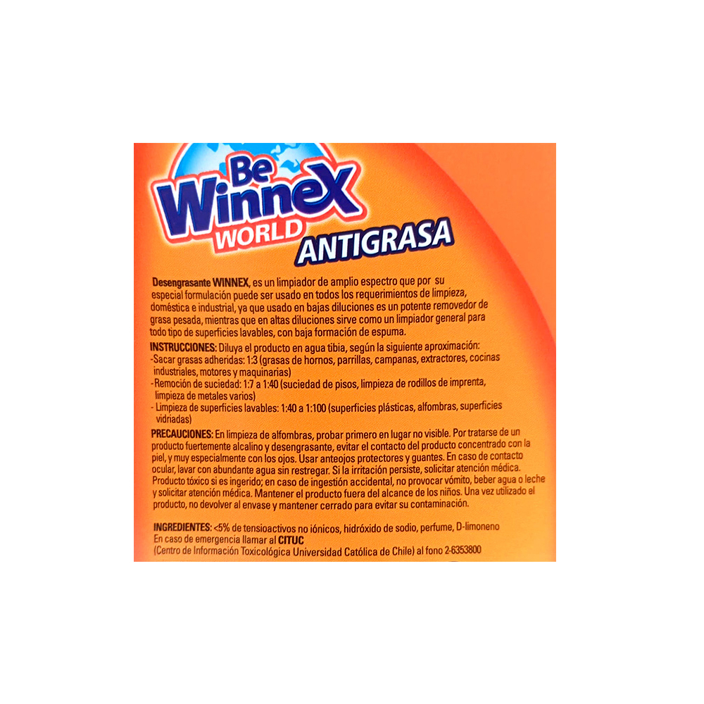 Antigrasa Be Winnex World (500 ml) - Miniatura 2