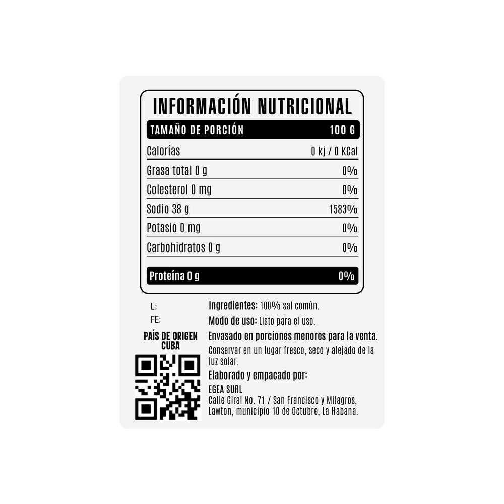 Sal común EGEA (500 g / 1.1 lb) - Miniatura 3