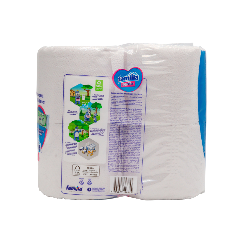 Papel higienico Familia Familiar (4 U) - Miniatura 2
