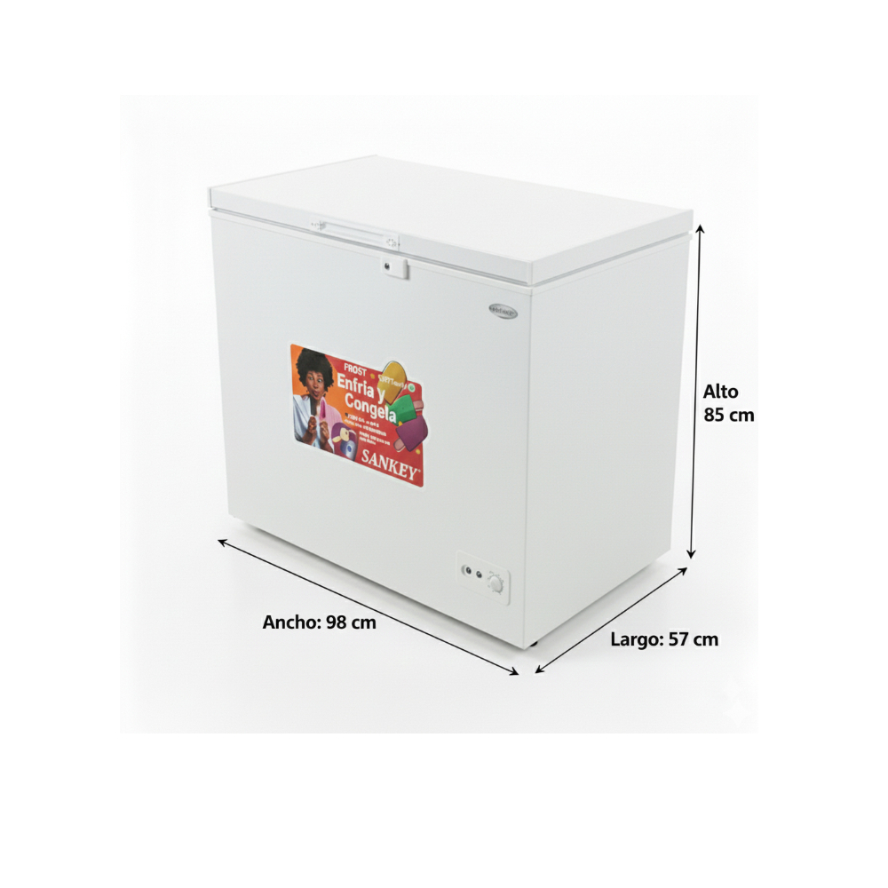Congelador horizontal - Freezer 9 pies cúbicos blanco Sankey RFC-970 - Miniatura 3