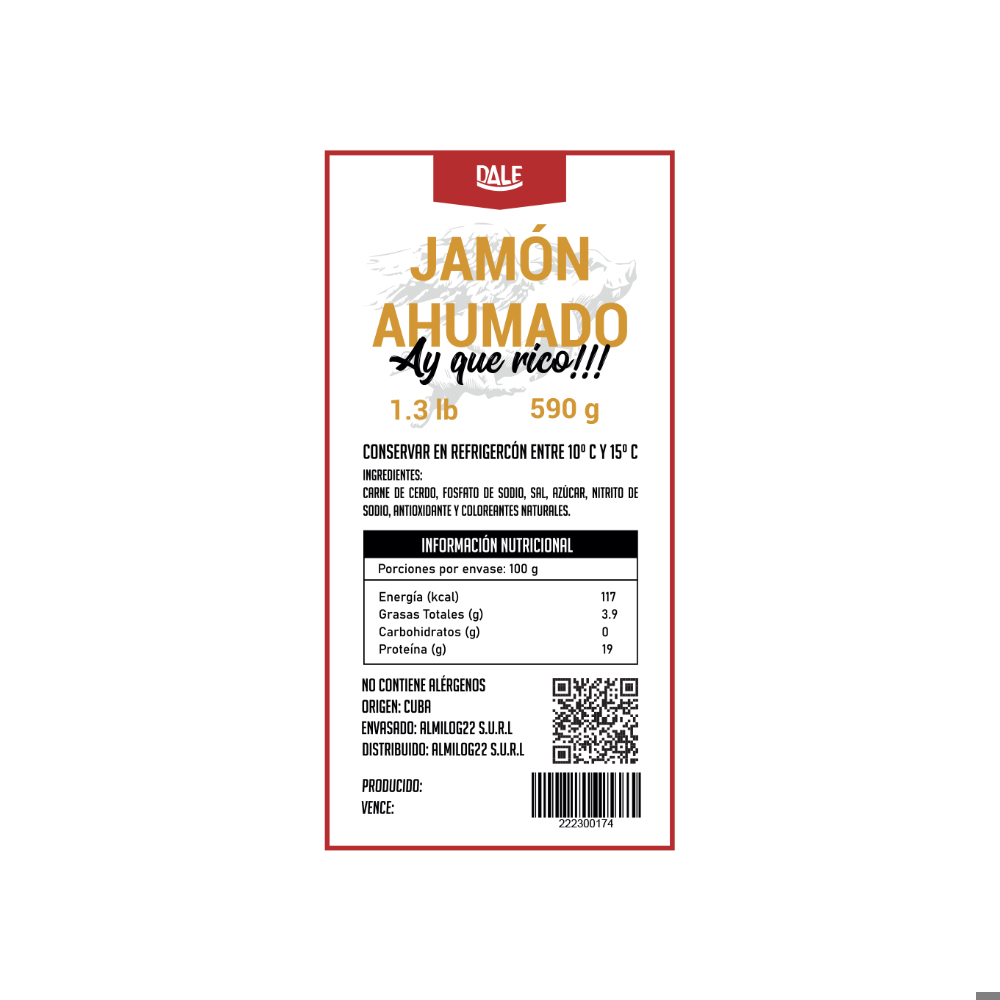 Jamón ahumado Ay Que Rico (590 g / 1.3 lb) - Miniatura 3
