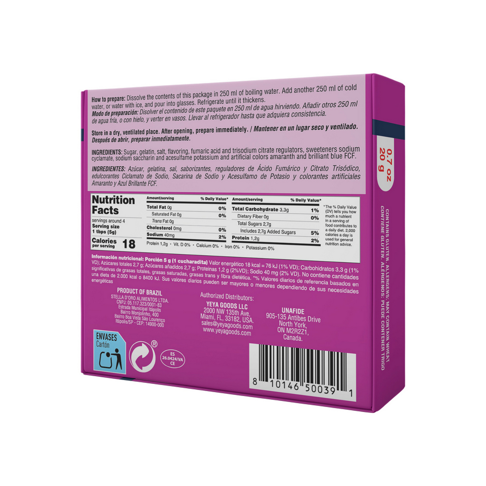 Gelatina sabor uva YEYA (20 g) - Miniatura 2