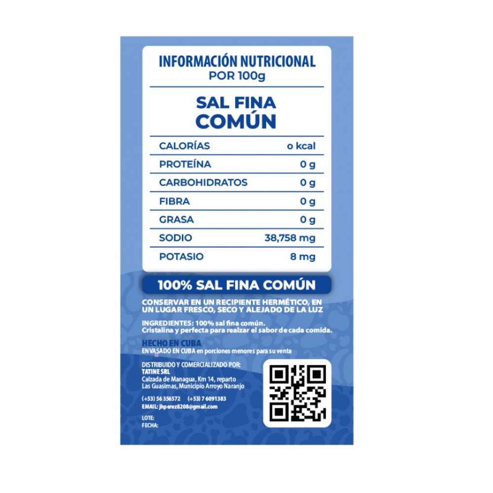 Sal fina común Campo Vivo (2 x 500 g / 1.1 lb) - Miniatura 2