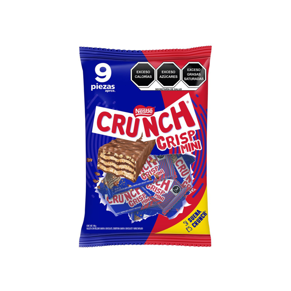 Galletas con relleno sabor a chocolate, cobertura sabor a chocolate y arroz inflado Crunch Nestlé (108 g / 3.81 oz) - Miniatura 3