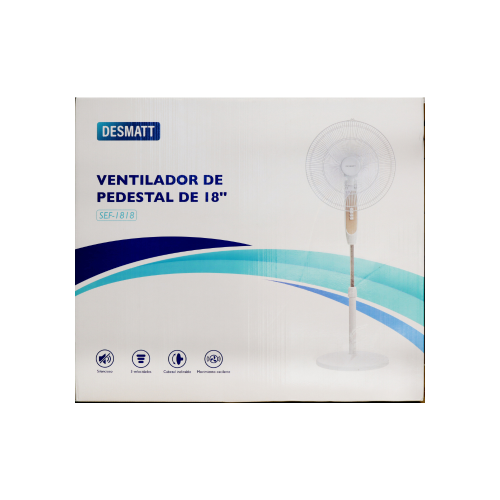 Ventilador de pedestal de 18" Desmatt SEF-1818 - Miniatura 4