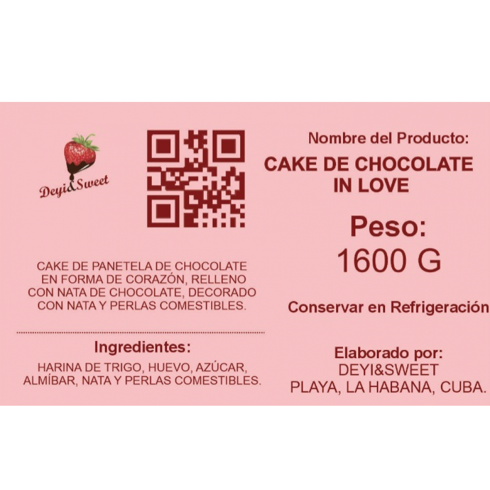 Cake de chocolate In Love (15 personas) - Miniatura 4