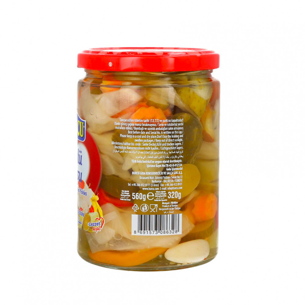 Encurtido de verduras mixtas Burcu (560 g / 1.23 lb) - Miniatura 3