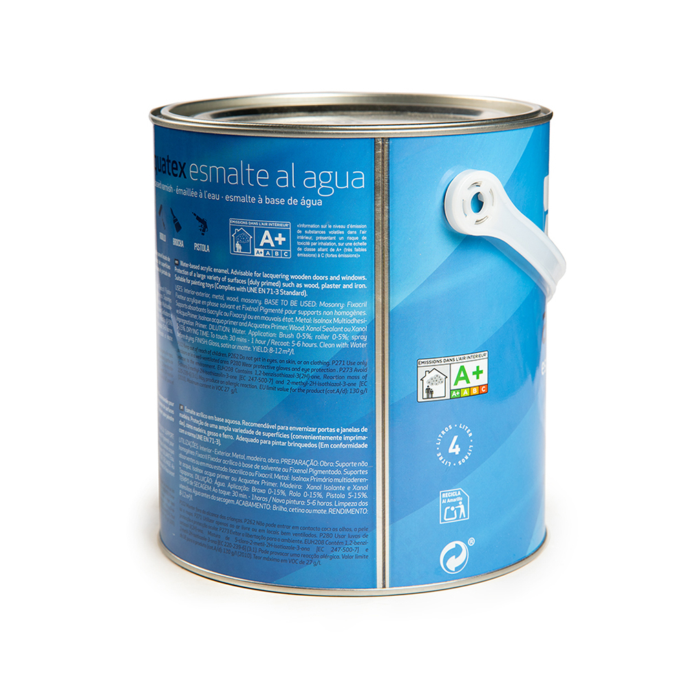 Esmalte al agua color negro Acquatex Isaval (4 L) - Miniatura 2