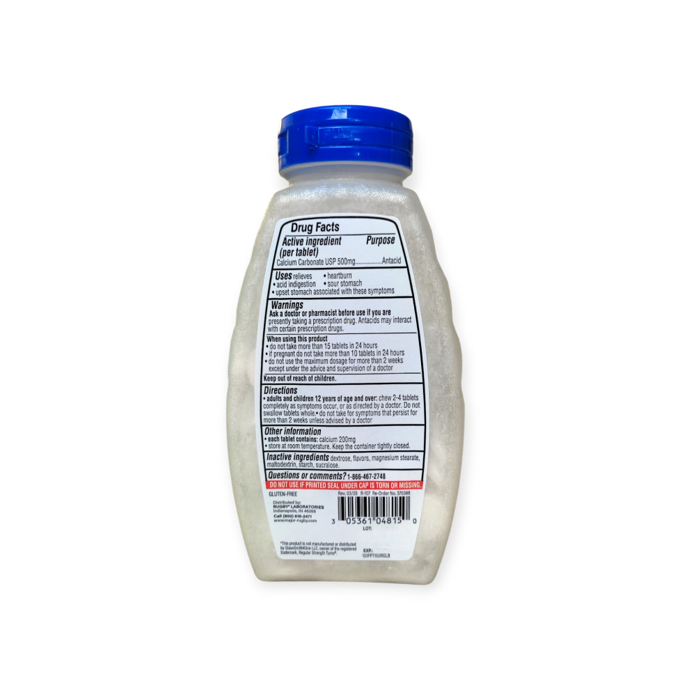 Carbonato de calcio 500 mg Rugby (150 tabletas) - Miniatura 2