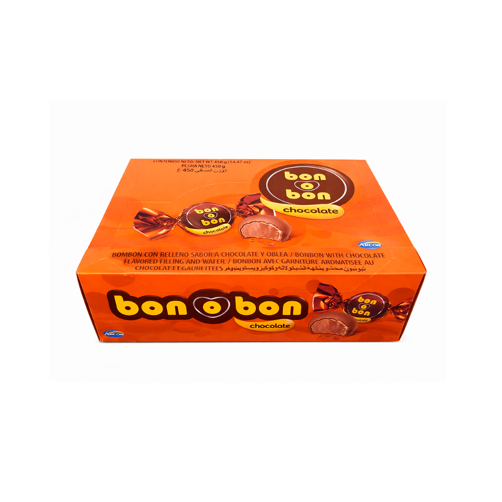 Bombones de chocolate rellenos con sabor a chocolate y oblea Bon o Bon (450 g / 15.87 oz) - Miniatura 2