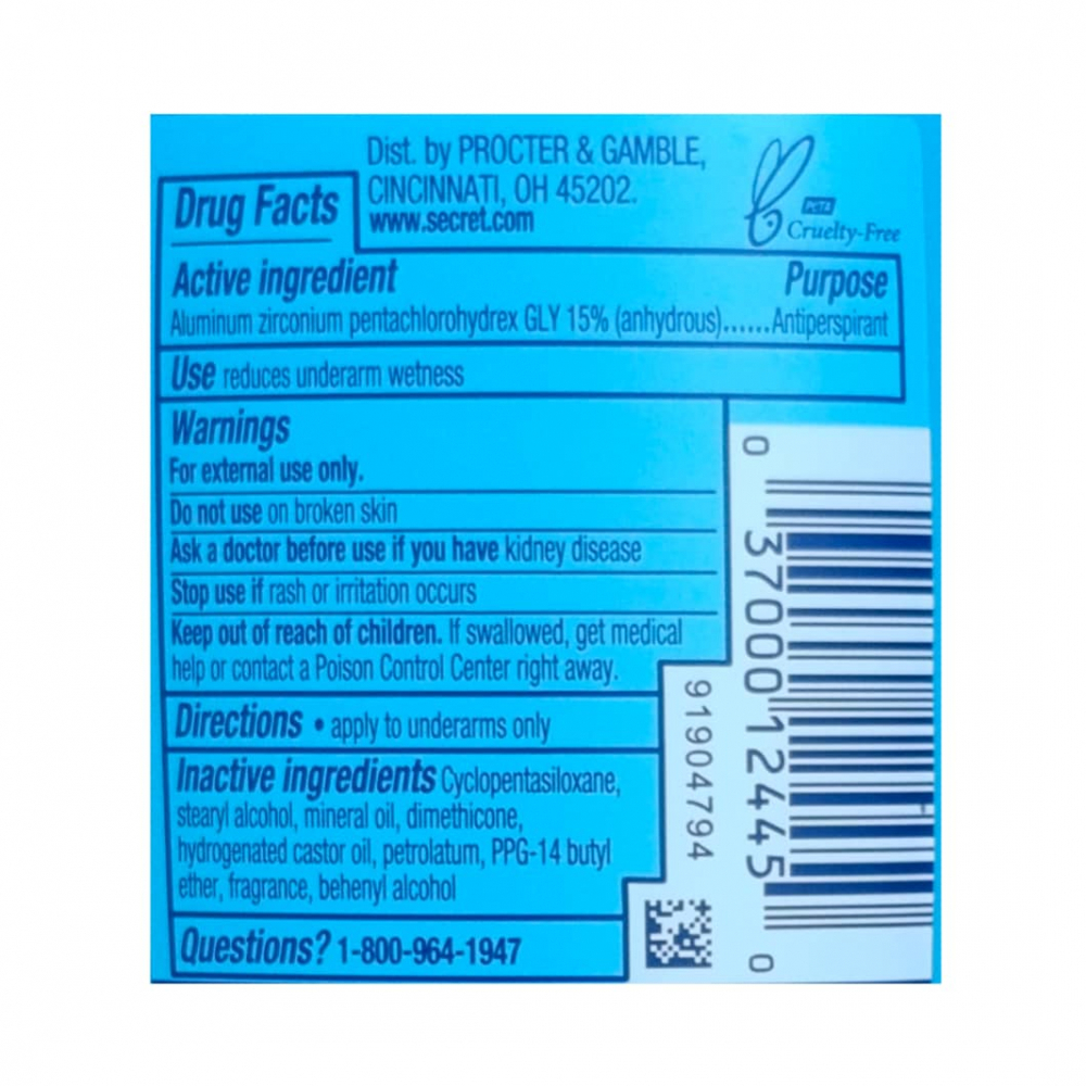 Desodorante en barra antitranspirante de 24 Horas Secret (48 g / 1.7 oz) - Miniatura 2