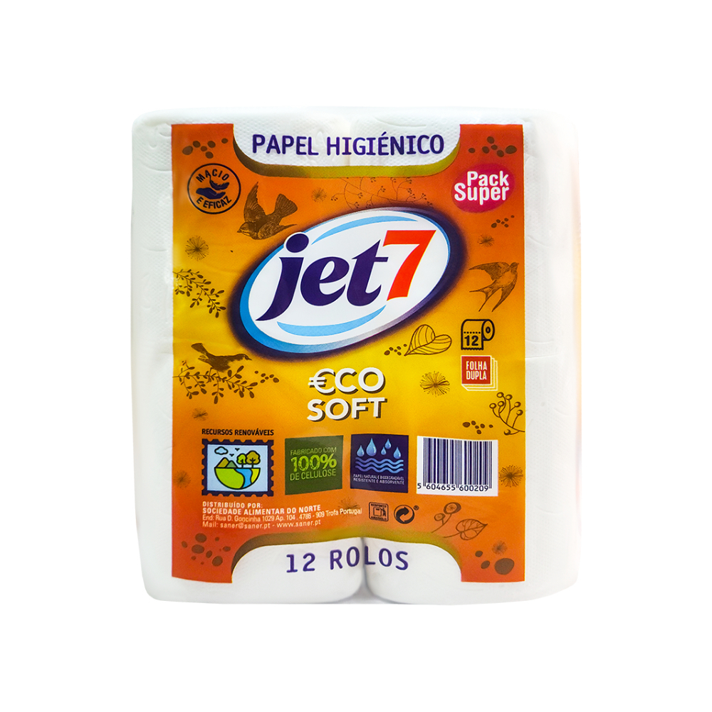 Papel higiénico doméstico doble hoja (5 x 12 U) - Miniatura 4