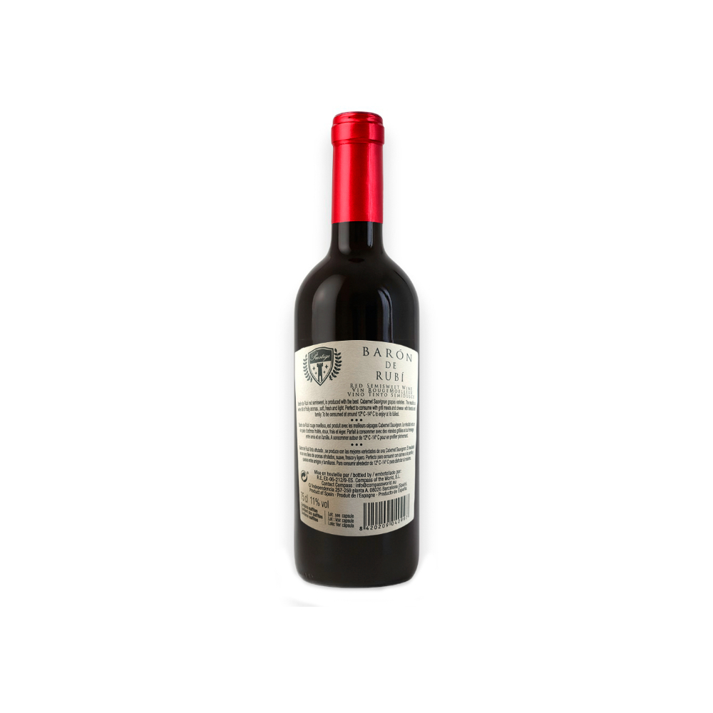 Vino tinto semidulce cabernet sauvignon Barón de Rubí (750 ml) - Miniatura 2