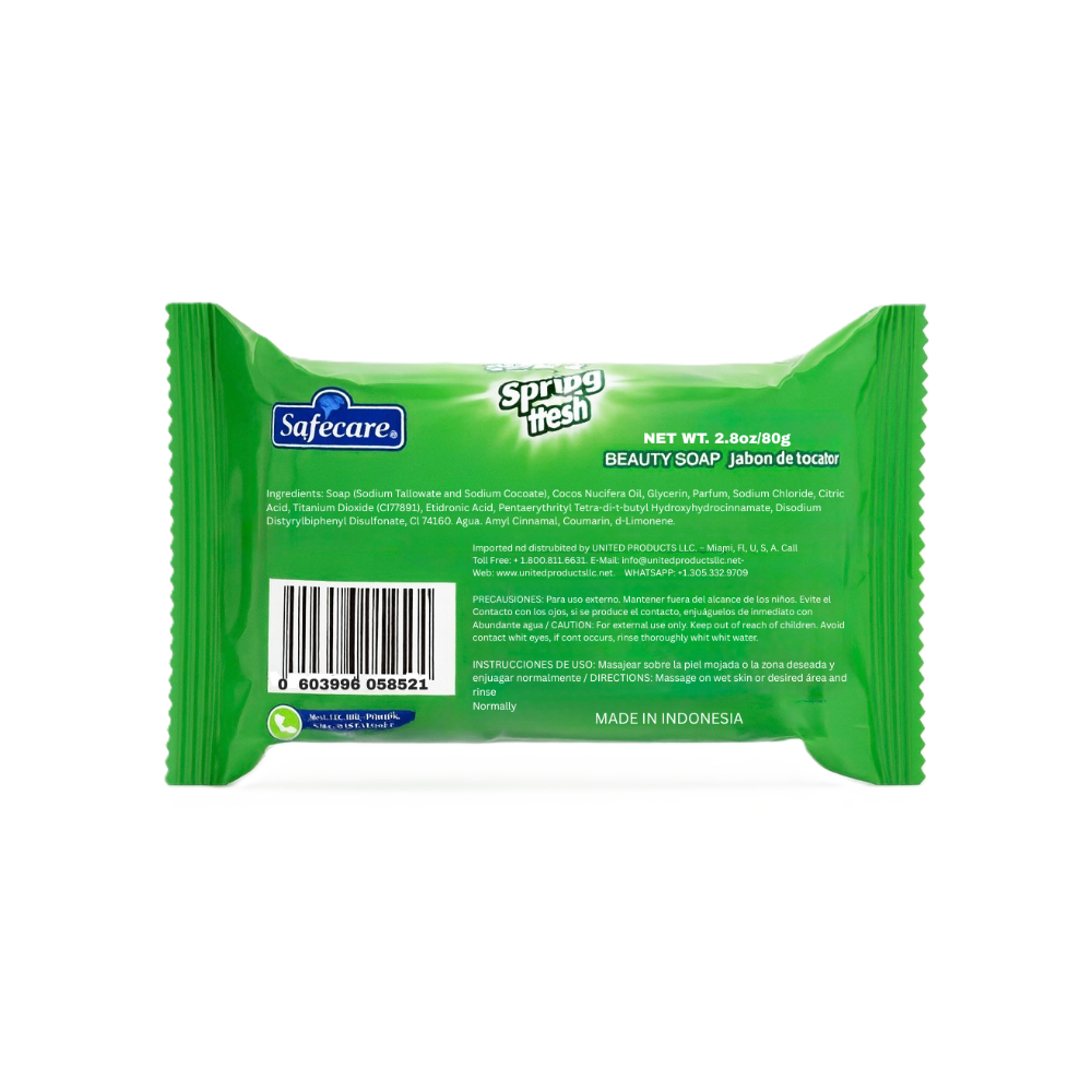 Jabón de tocador primavera fresca Safecare (80 g / 2.8 oz) - Miniatura 2