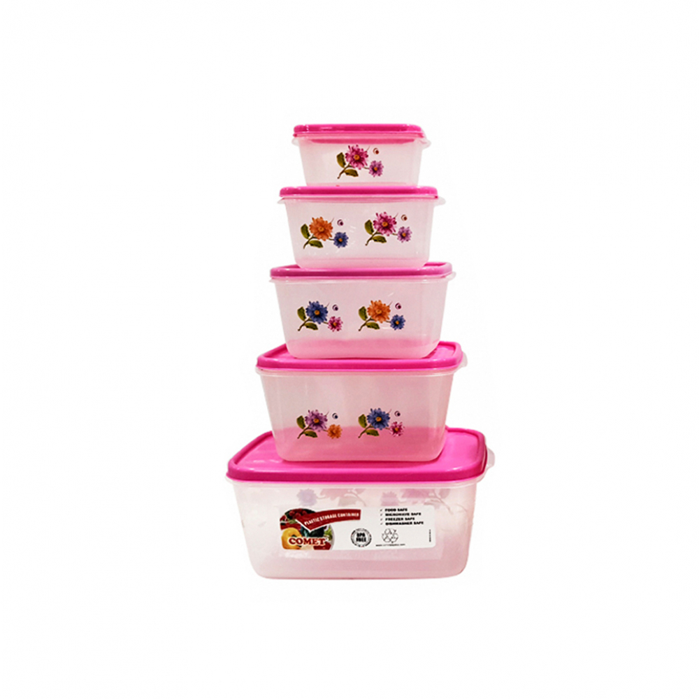 Pozuelos rectangulares - contenedores- con tapa de cierre a presión Comet (5 U) - Miniatura 2