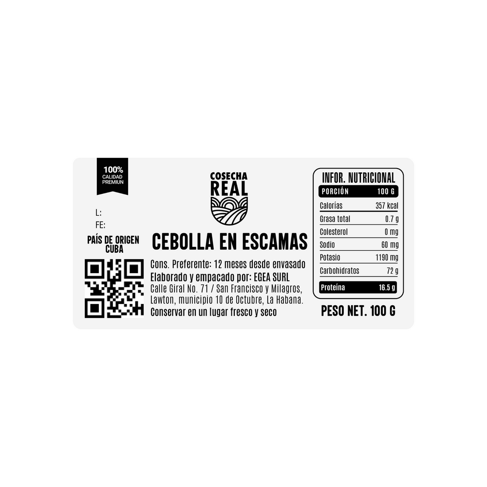 Cebolla en escamas Cosecha Real (100 g / 3.52 oz) - Miniatura 2