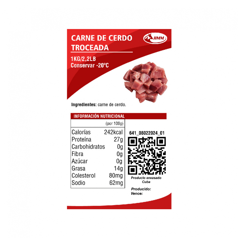 Carne de cerdo troceada Jimm (1 kg / 2.2 lb) - Miniatura 4